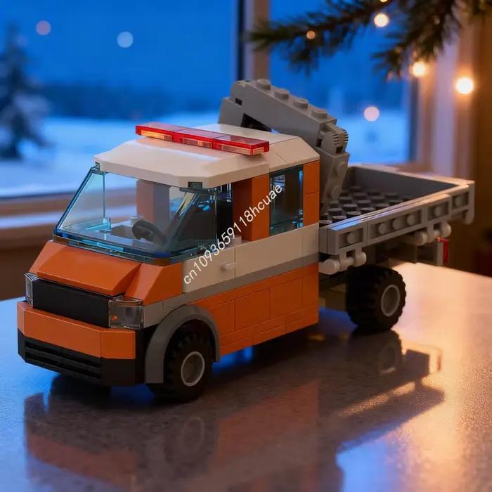 156 pièces MOC City Construction Man TGE Crew Cab Model Building Blocks Cadeau de Noël Idée de bricolage Jouets éducatifs Briques pour enfants Anniversaire
