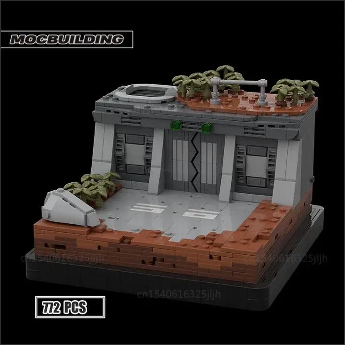 Scène de film Geonosis Base Moc blocs de construction Diorama affichage modèle technologie briques bricolage assemblage Collection jouets cadeaux de noël
