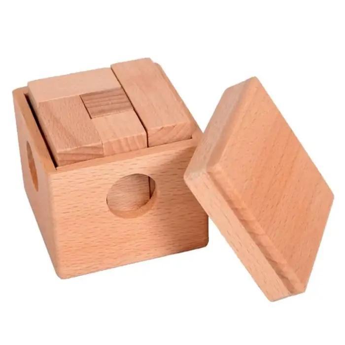 Soma Cube Puzzle dans une boîte en bois casse-tête difficile pour adultes adolescents enfants IQ défi jeux de logique mentale jouets intellectuels