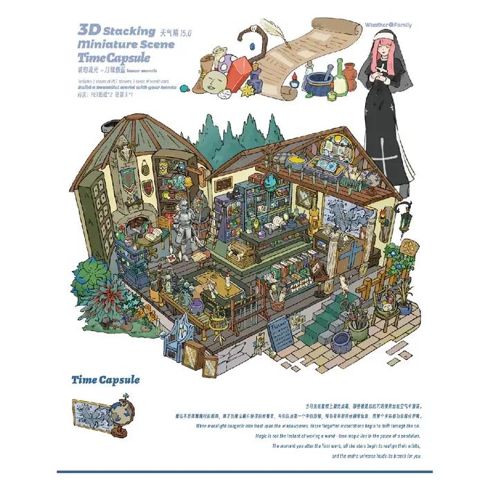 Autocollants 3D paysage kawaii cabine de scène imagination créative décoration noël pour enfant et adulte occasion spéciale