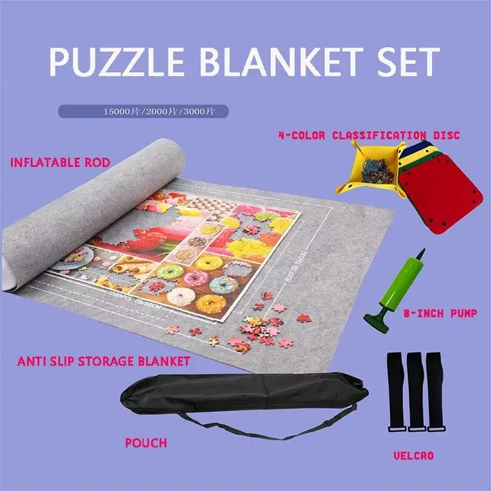 Ensemble de tapis de puzzle en feutre, 1500 à 3000 pièces, 10 couleurs disponibles, pour enfants et adultes, plateau puzzle astucieux, occasions spéciales, cadeau d'anniversaire, Noël