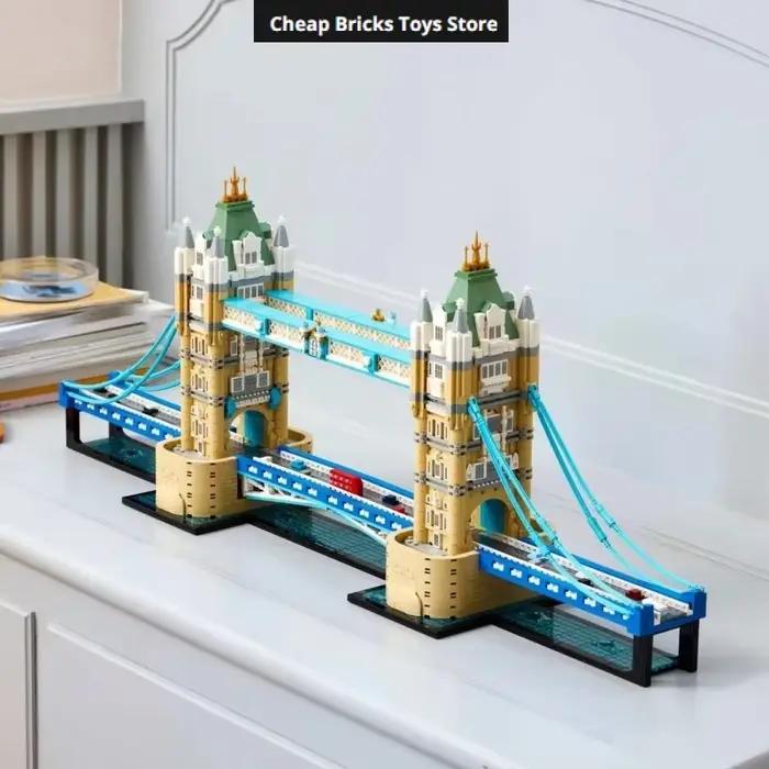 Blocs de construction 3745 pièces, modèle de pont levant européen, jouet de Noël pour la décoration familiale, cadeaux, pont gothique à deux tours