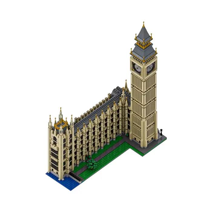 MOC Big Ben blocs de construction modulaires modèle londres Big Ben célèbre rue vue Architecture briques assemblage jouets enfants cadeau d'anniversaire