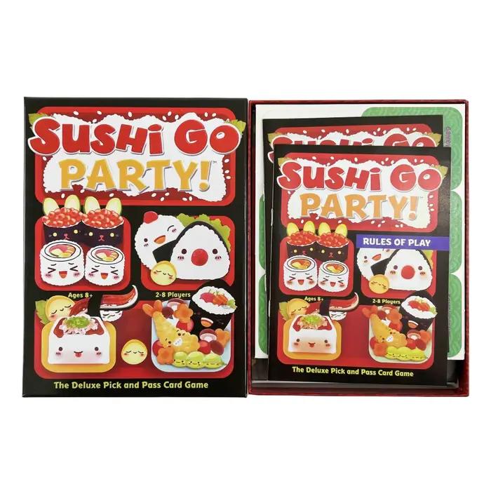Jeu de cartes Sushi Go amusant pour réunions familiales et fêtes d'anniversaire, cadeau de vacances créatif, type de jeu de société, occassions spéciales pour les 14 ans et plus