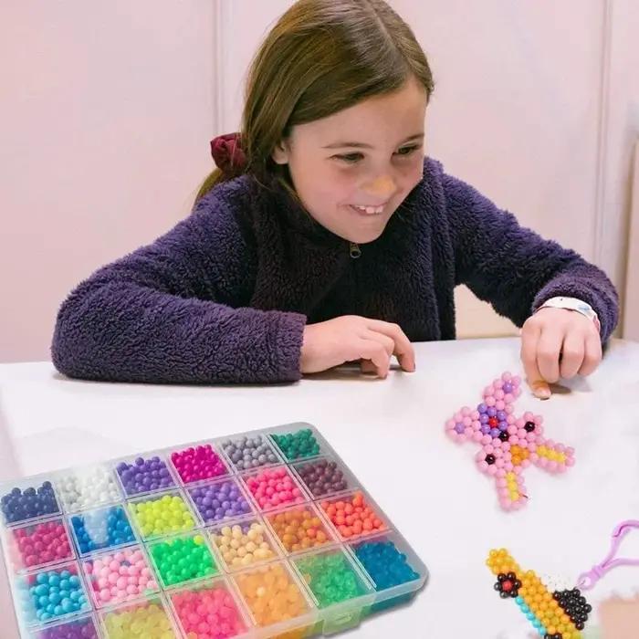 Perles de fusible d'eau magiques faites à la main, perles créatives, jouets artisanaux d'art, perles