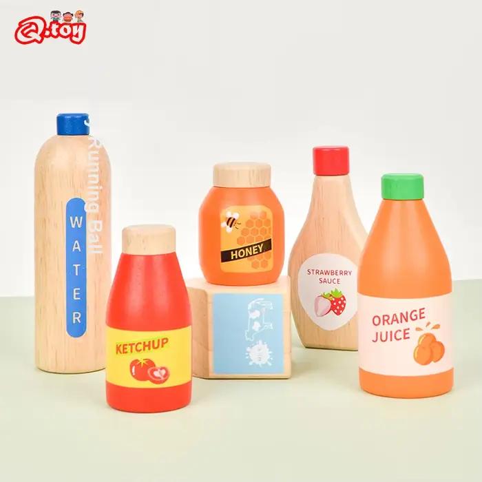 Jeu de Simulation de boissons au lait en bois pour enfants