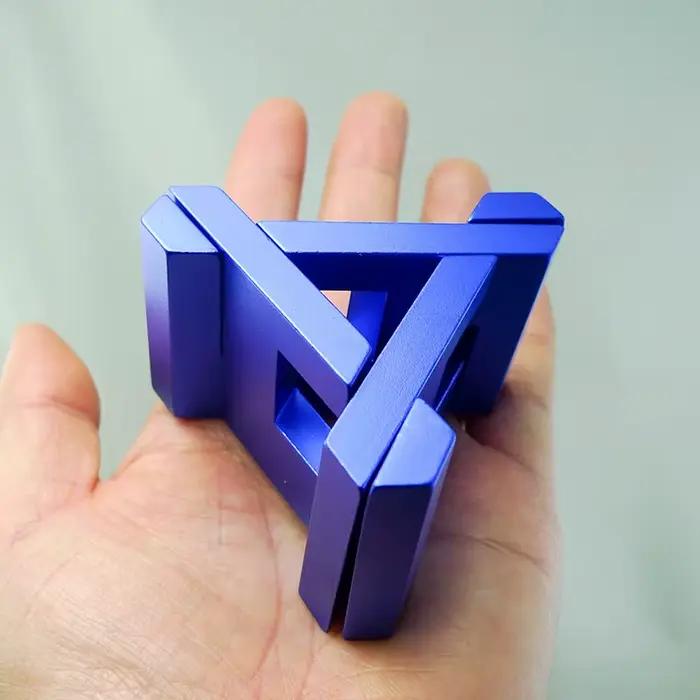 Puzzles en métal casse-tête niveau difficile 10 défi mental magique assemblage et démêlage Test de qi pour enfants adolescents adultes