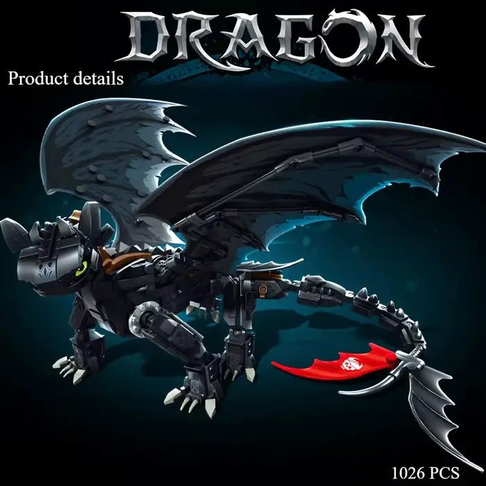 Puzzle de 1026 pièces de créature mystérieuse dragon modèle puzzle blocs de construction jouet hobbisti objet de collection décoration cadeau parfait pour les occasions spéciales