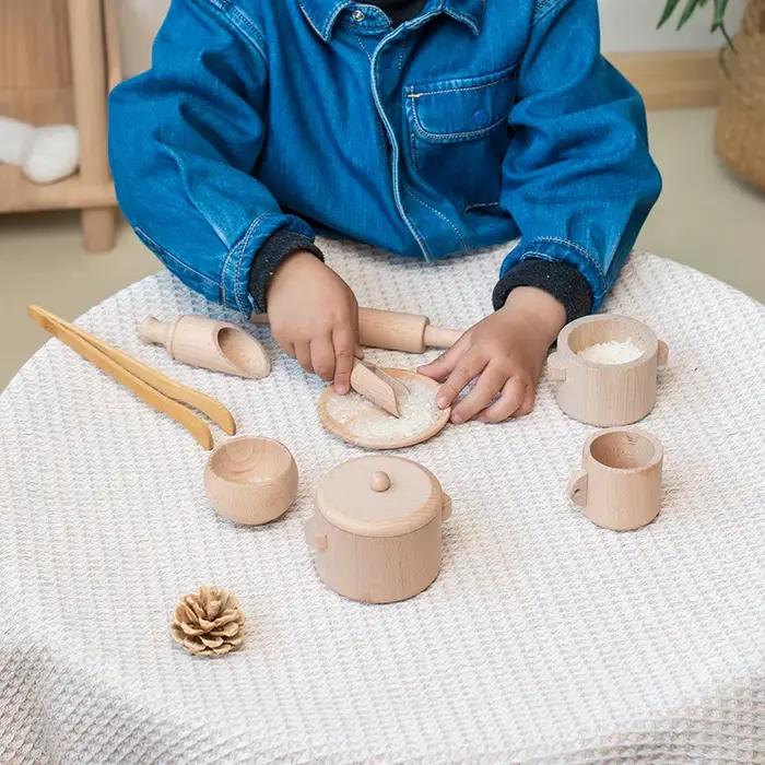 Montessori sensoriel éclairer Puzzle jouets ensemble simulé cuisine service à thé expérience familiale éducation