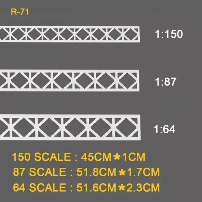 Modèle de pont en treillis architectural 1:87 pour construction miniature kits de bricolage en plastique ABS avec support pour scènes ferroviaires occasions spéciales