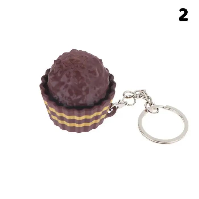 Nouveau ! Populaire ! Porte-clés clavier en chocolat simulé, jouet sensoriel anti-stress à presser,