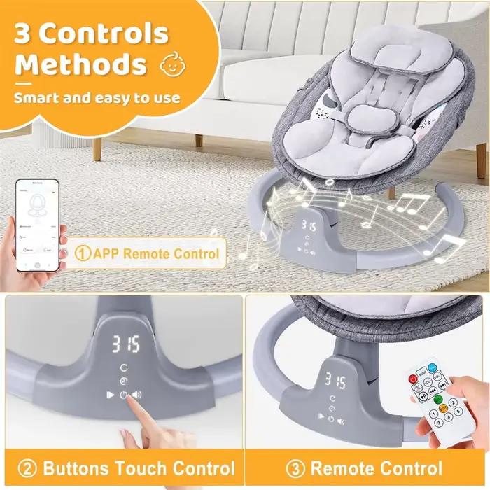 Berceau électrique pour bébé avec moustiquaire, chaise à bascule Portable pour bébé, Bluetooth, musi