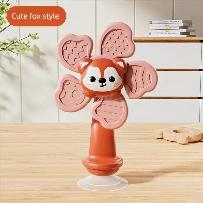 Jouet musical rotatif à ventouse pour bébé dessin animé sensoriel éducatif pour bain et activités sur table occasion naissance cadeau occasionnel développement cognitif pour tout-petits