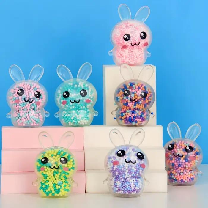 Balles anti-stress en forme de lapin Squishy pour filles et enfants, jouets de détente pour bureau, cadeau idéal pour occasions spéciales