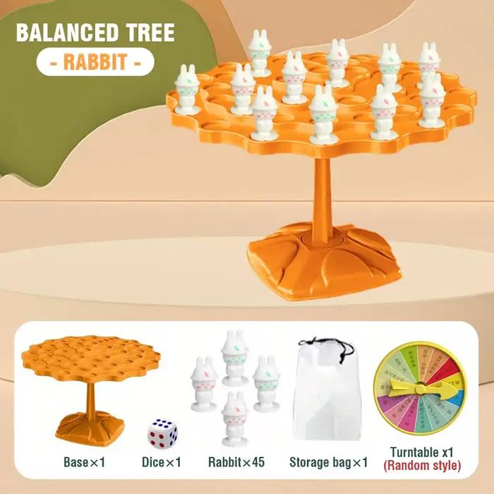 Jouets d'équilibre en forme d'arbre grenouille en résine pour apprentissage interactif et éveil mathématique enfants occasions spéciales
