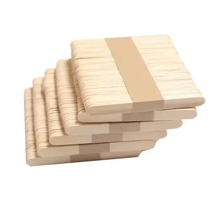 100 bâtonnets en bois pour glaces, cuillères à glace, outils d'artisanat et de décoration de gâteaux, bâtonnets en bois DIY