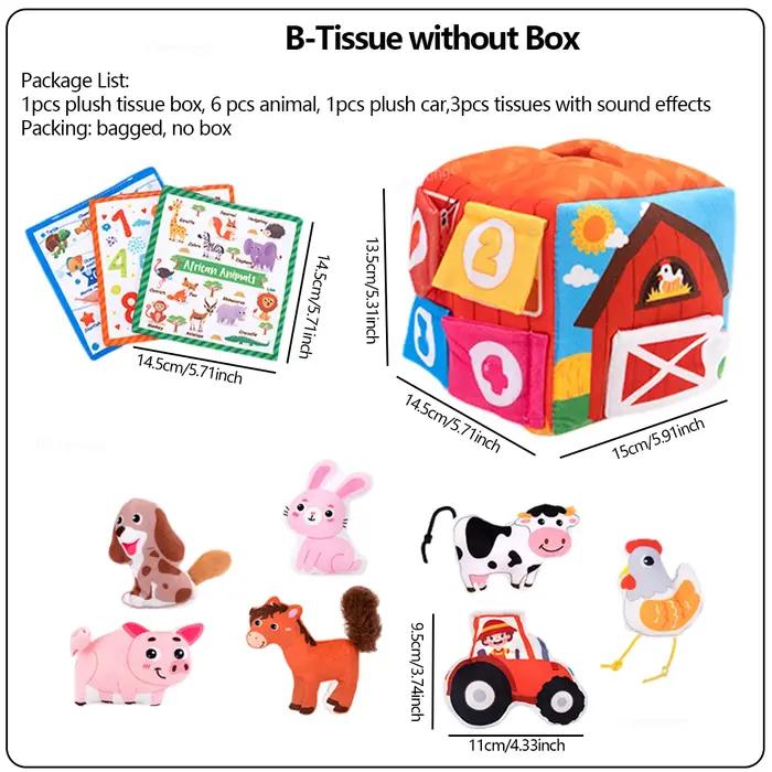 Jouets en peluche animaux de la ferme pour tout-petits