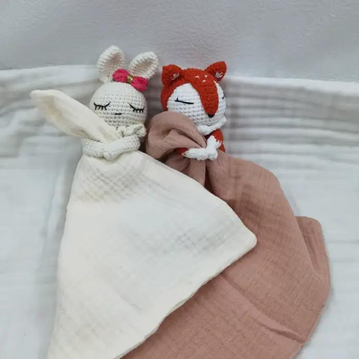 Couverture de berceau douillette en tissu avec animal de compagnie musical pour maternité et enfants de 0 à 6 ans occasions de jeu et sommeil