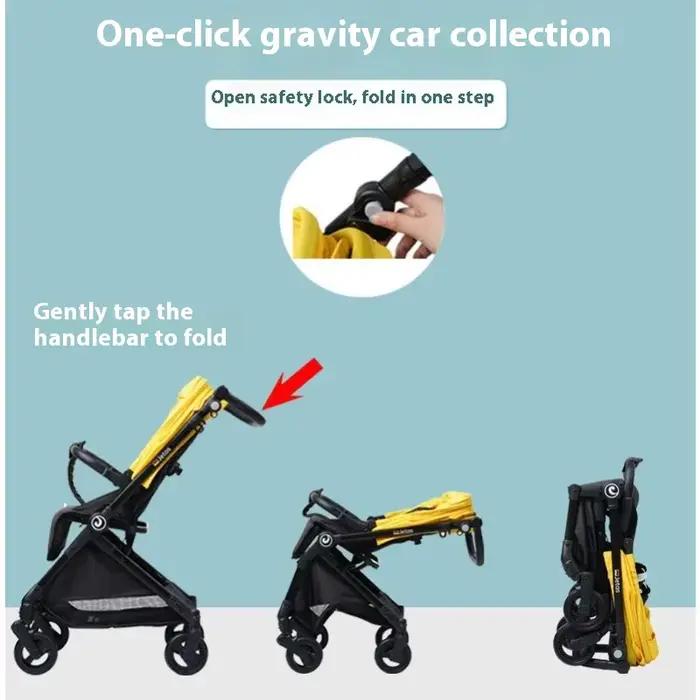 Poussette réversible légère et pliable à une main pour maternité et enfants de 0 à 12 ans occasions spéciales et déplacements quotidiens