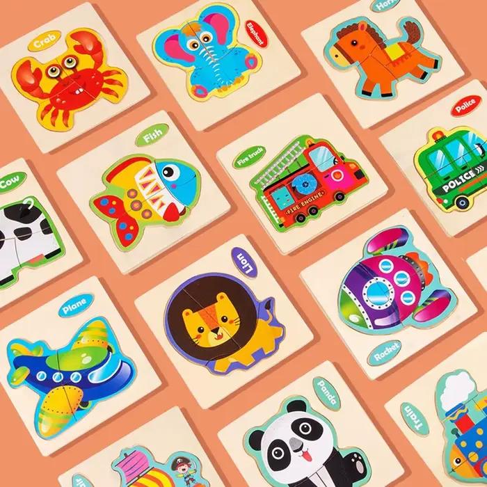 Puzzle animal en bois 3D