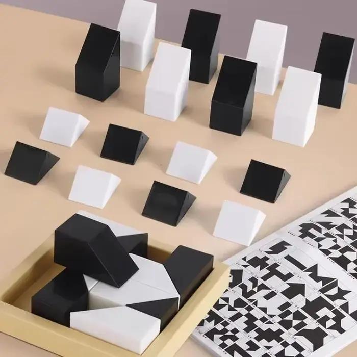 Jeu de puzzle interactif de table intelligent en blocs de construction cachés noir et blanc 120/370 niveaux