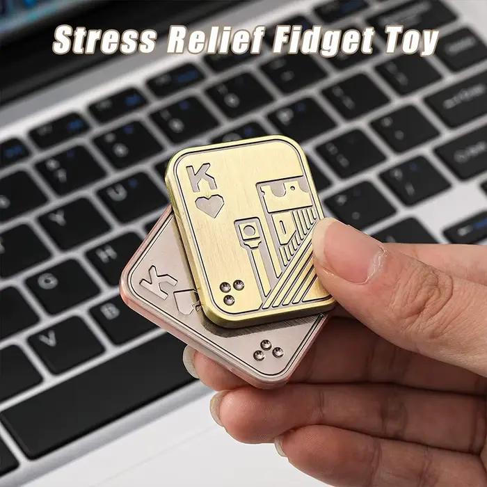 Gyroscope créatif en métal avec couverture coulissante et carte poussoir pour stress relief et concentration améliorée occasions spéciales adultes