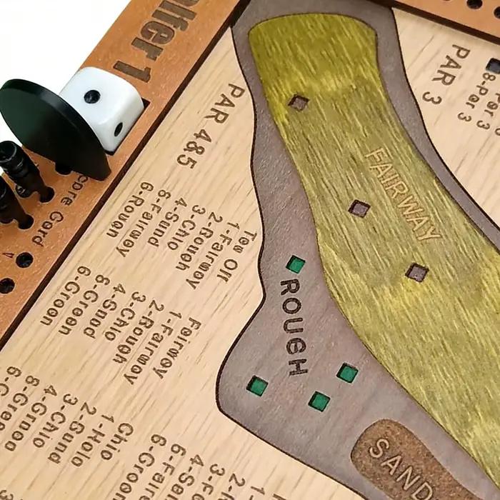 Jeu de dés de Golf en Bois Jouet de Golf Stimulant Jeu de Fête Pour Adultes Parties Familiales Occasions Spéciales