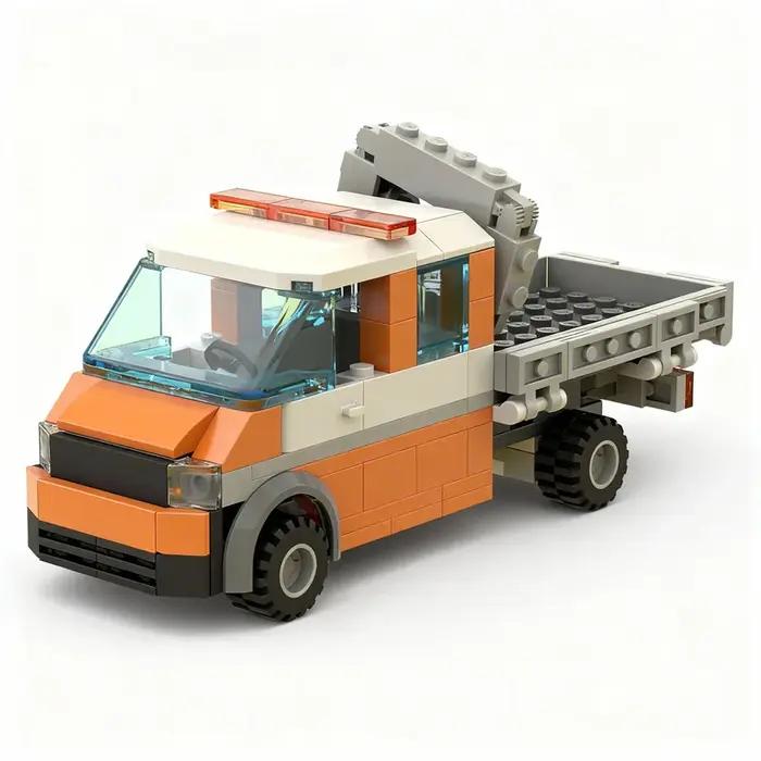 156 pièces MOC City Construction Man TGE Crew Cab Model Building Blocks Cadeau de Noël Idée de bricolage Jouets éducatifs Briques pour enfants Anniversaire