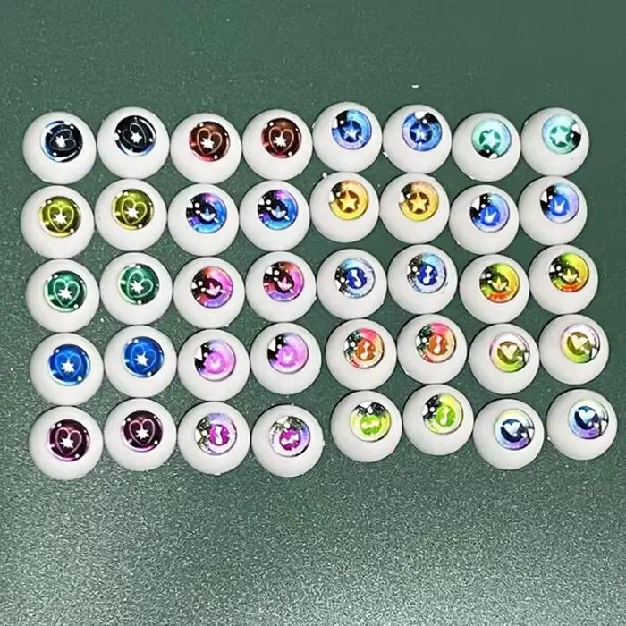 2 paires de globe oculaire de dessin animé 12mm/14mm