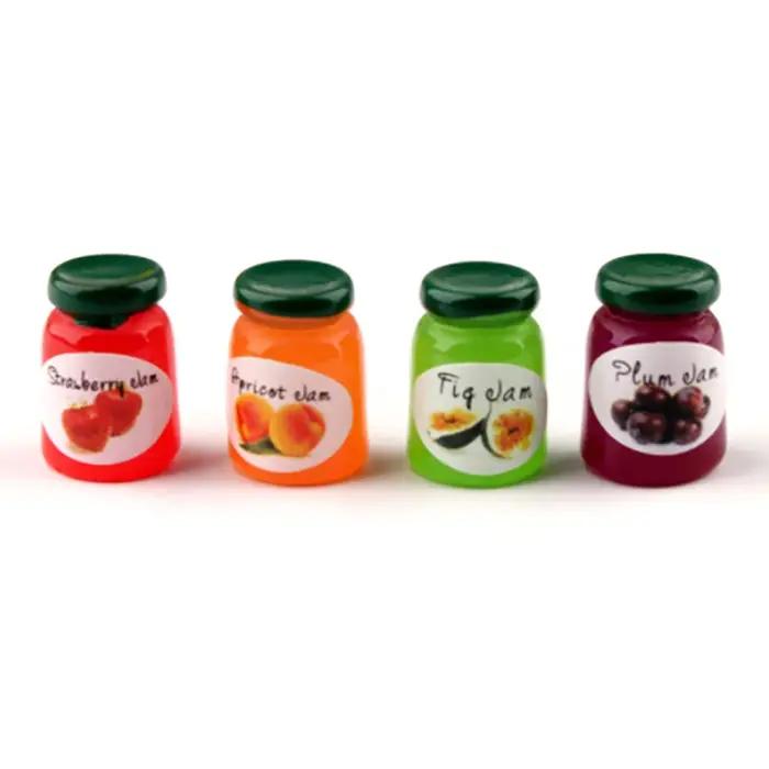 Bouteilles de confiture miniatures pour maison de poupée 1:12