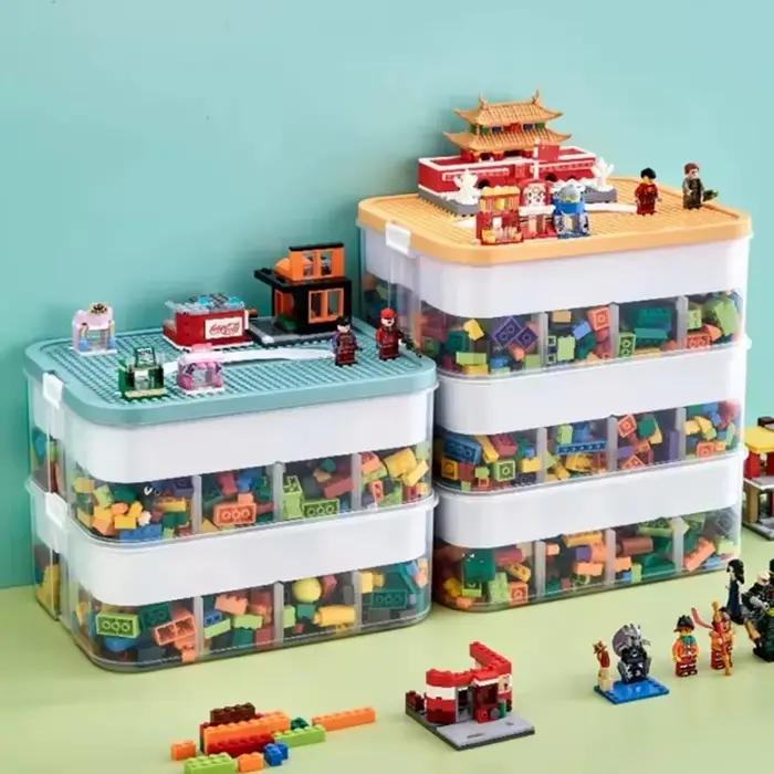 Boîte de rangement de blocs de construction pour enfants