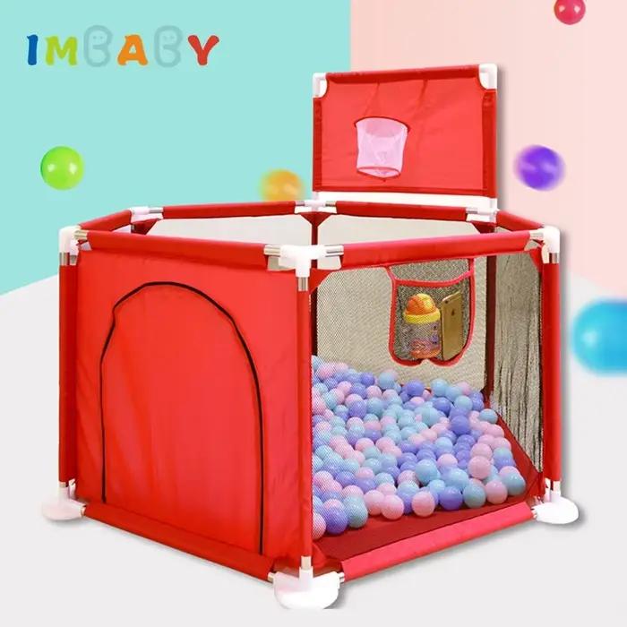 Parc hexagonal pour bébé avec panier de basket aire de jeux pour bébé activités de sécurité clôture parcs pour enfants occasions spéciales jouets sécurisés pour enfant