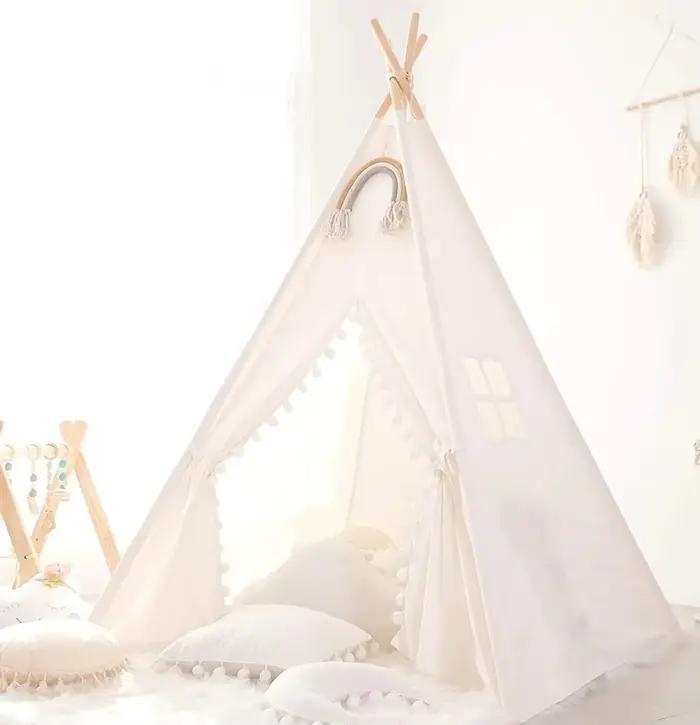 Wigwam tente de jeu pour enfants tente pliable intérieur extérieur tente enfant maison de jeu pour garçons filles occasions spéciales chambre de jeu imagination développement créatif