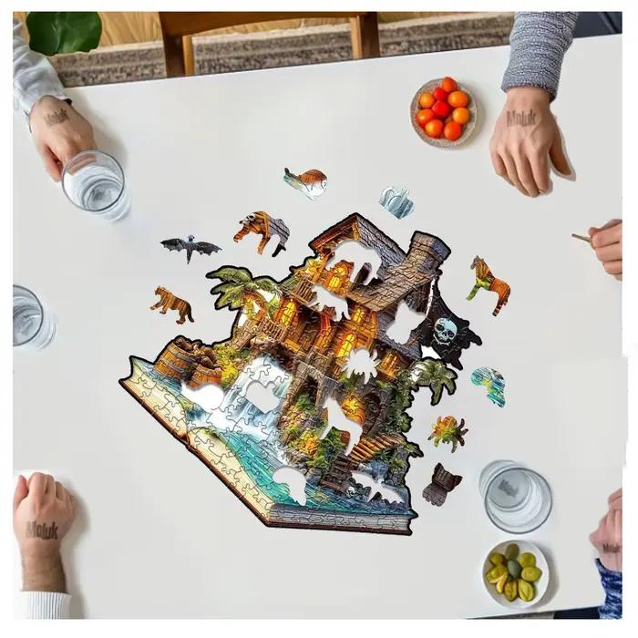 Puzzle en bois ciel étoilé de rêve coloré - Jouet intelligent bricolage pour enfants et adultes - Parfait pour Noël Halloween Birthda