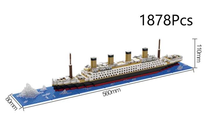 Kit de modèle de brique de soleil de croisière de puzzle de Titanic pour garçon et fille