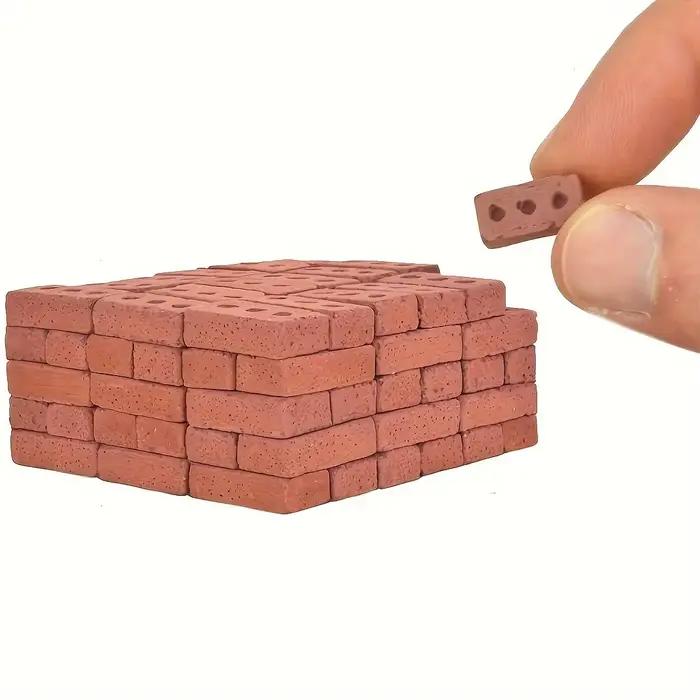 50 pièces 1:16 Mini Simulation brique bricolage maison Construction matériaux muraux à la main ciment