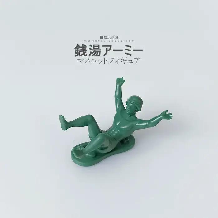 Figurines miniatures japonaises SentousArmy vertes