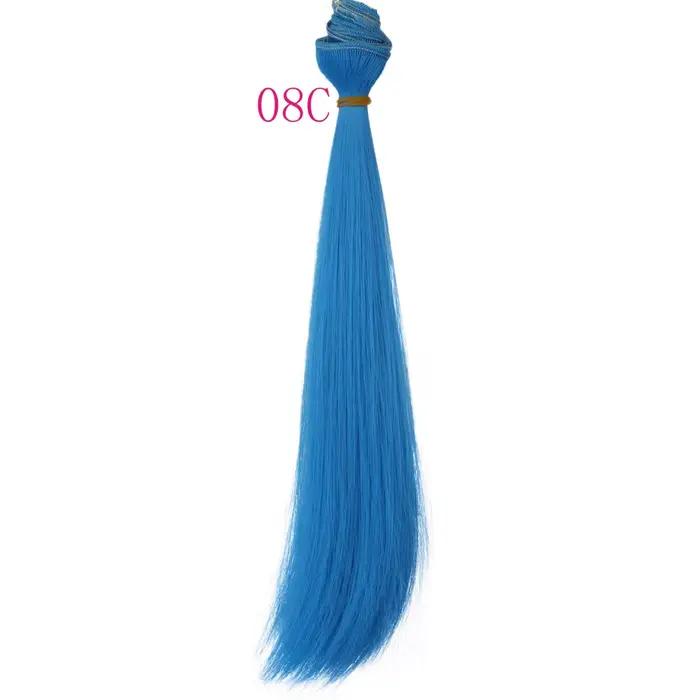 30 cm * 100 cm cheveux de poupée rose blanc vert bleu marron couleur orange jaune couleur droite BJD