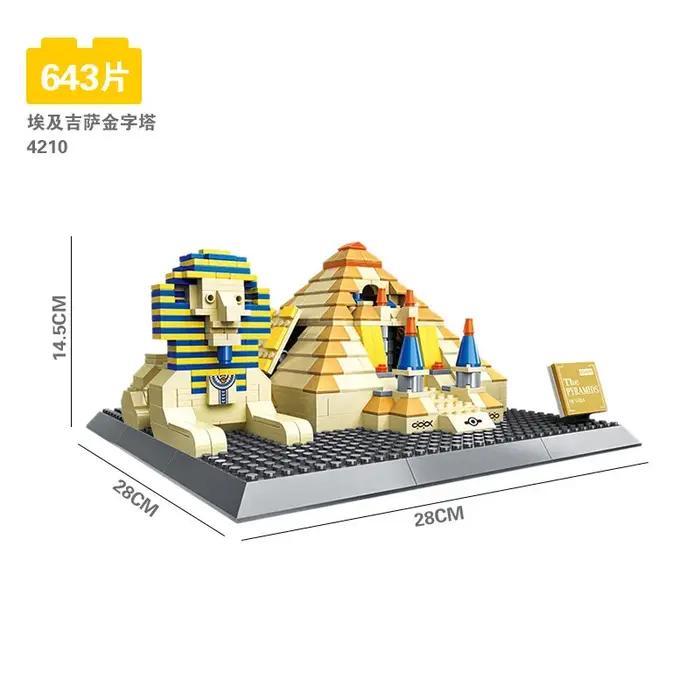 WANGE Creative World Famous Building Blocks Architecture Structure City Temple Big Ben Model Bricks Toys for Boys Adult Gifts