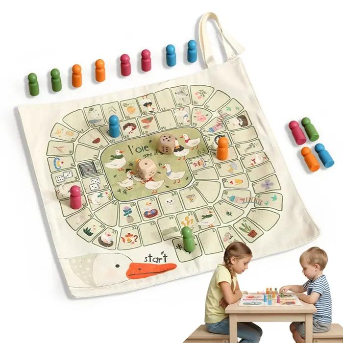 Jeu de société en toile double face pour enfants