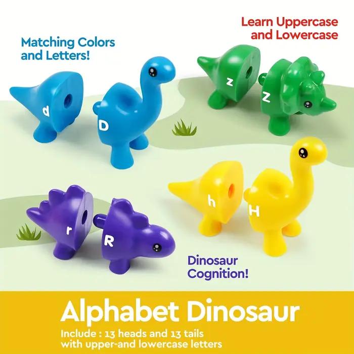Jeu de correspondance de dinosaures pour enfants apprentissage couleurs chiffres lettres activité éducative jouet Montessori occaions spéciales enfants 4-6 ans 7-12 ans