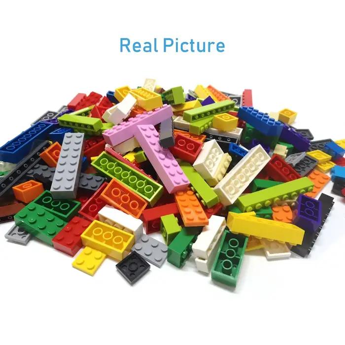 200 pièces épais 1x4 points bricolage blocs de construction figurines briques jouets éducatifs créatifs pour les enfants