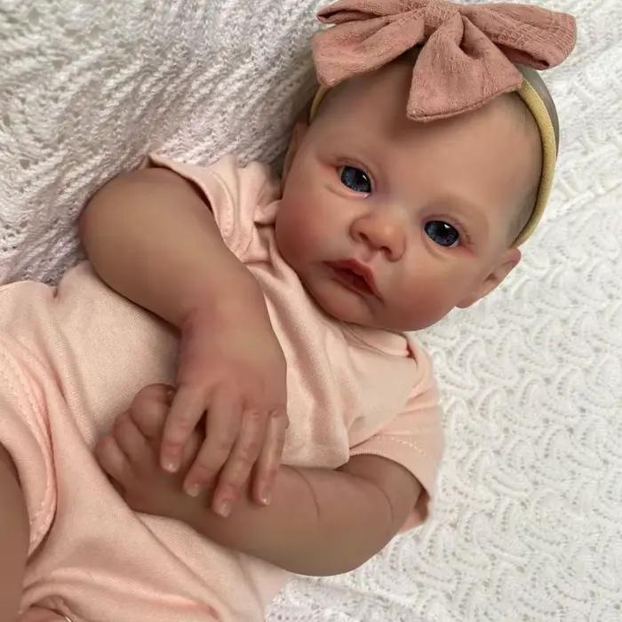 NPK 18 pouces Reborn bébé poupée prairie corps doux 100% fait à la main peau 3D avec des veines visibles