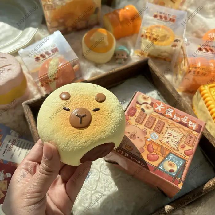 Capybara boulangerie lente augmentation Squishy Capybara jouet pain pâtisserie gâteau presser soulagement du Stress main relaxant cadeau rebond doux