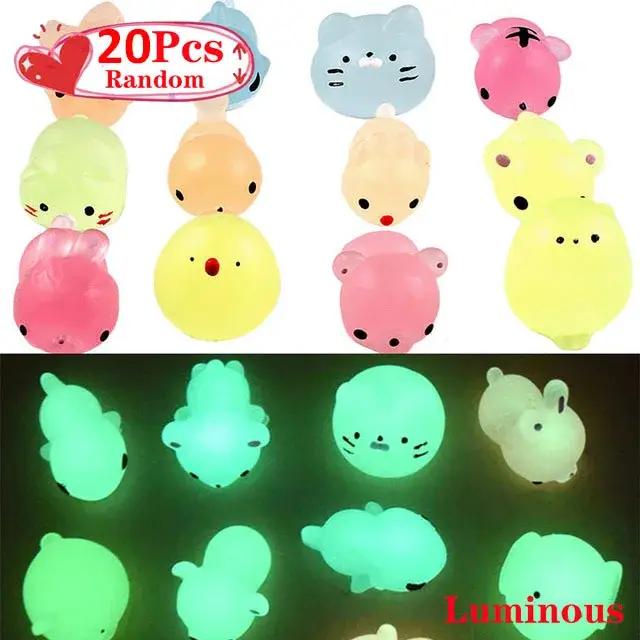 50-5 pièces Kawaii Squishies Mochi Anima jouets Squishy pour enfants balle anti-Stress presser cadeaux de fête