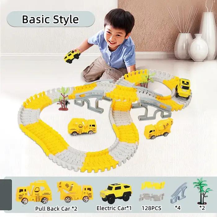 Ensemble de piste de voiture de course sur rail pour enfants