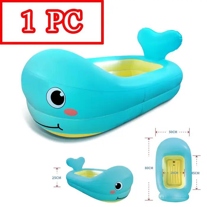 Piscine gonflable de bain de canard de dessin animé infantile jouer bassin de bain de fosse d'eau ad