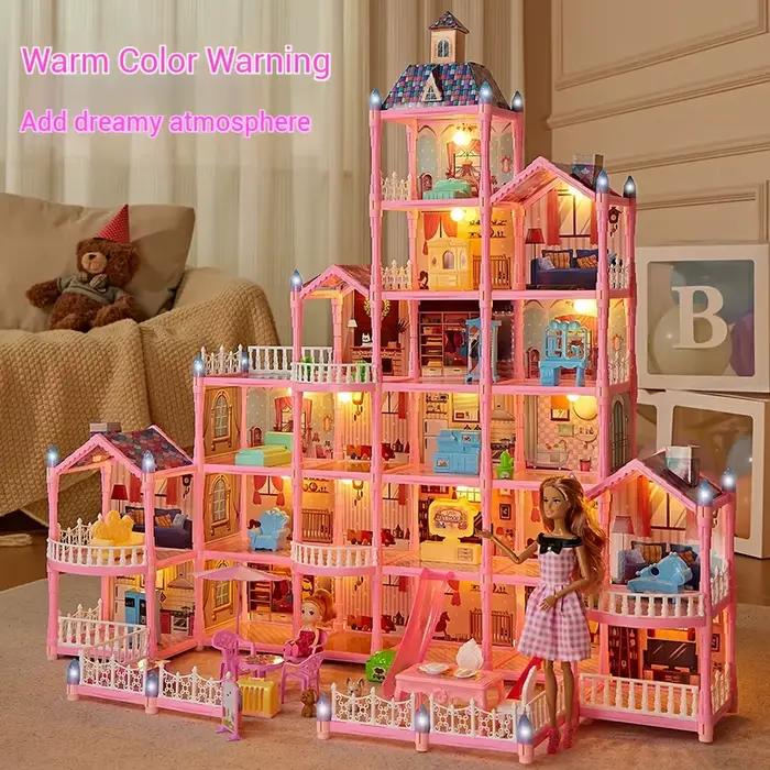 Filles Villa château modèle blocs de construction ensembles briques à monter soi-même jouets maison de poupée