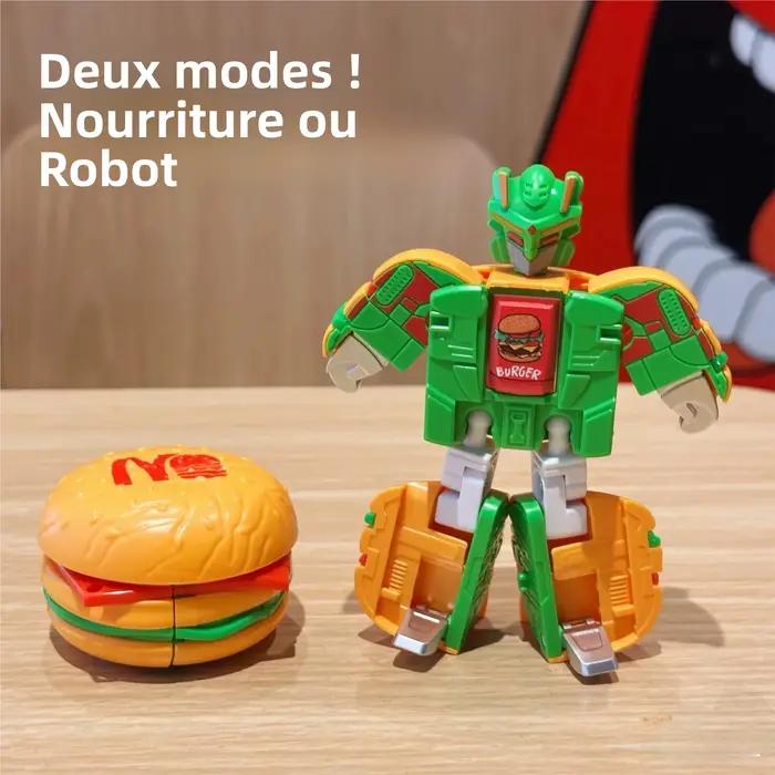 Robot jouet transformable en forme de nourriture
