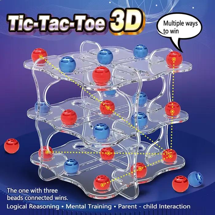Jeu de société Tic Tac Toe 3D 3D transfrontalier pour enfants apprentissage réflexion bataille 2 joueurs jeu éducatif familial occasions spéciales